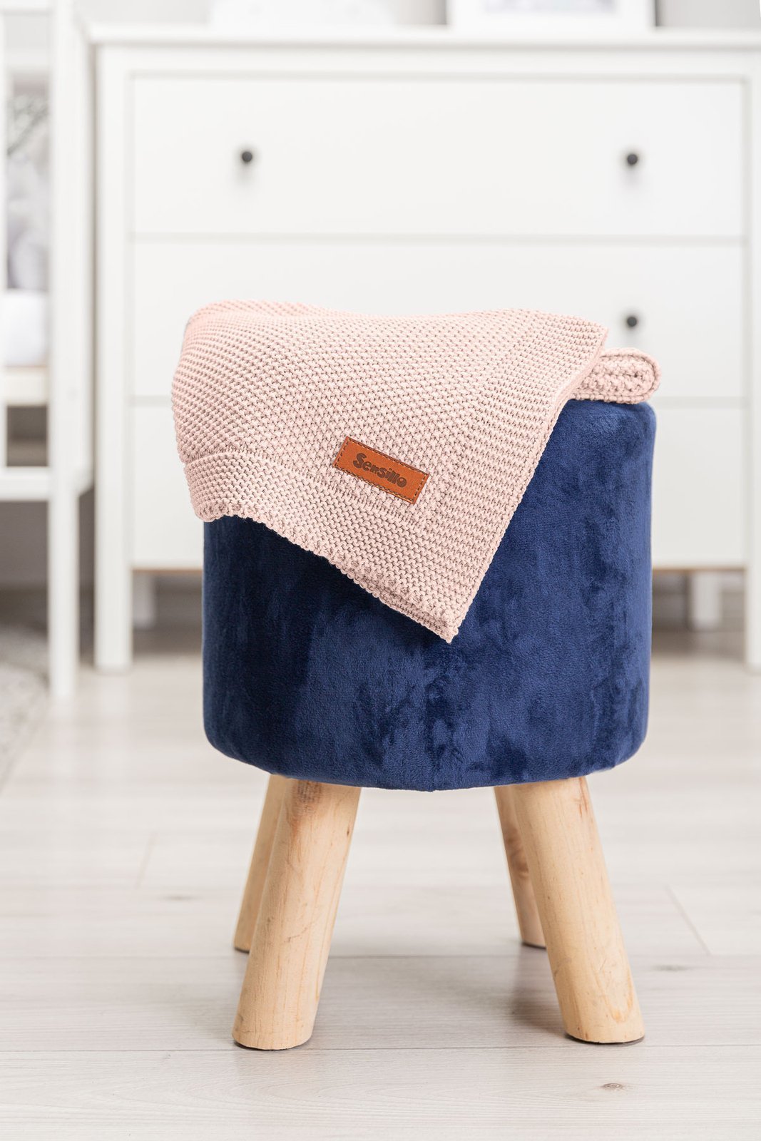 Bavlněná pletená deka Sensillo - růžová