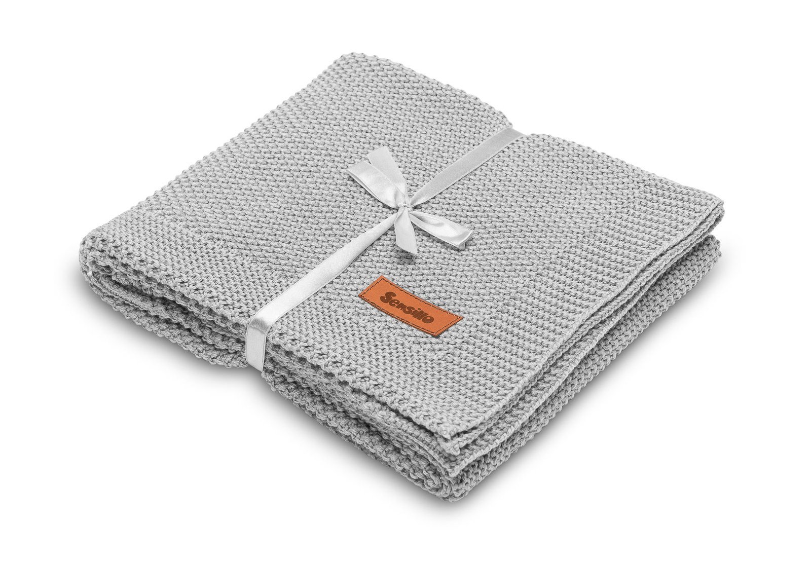 Bavlněná pletená deka Sensillo - šedá