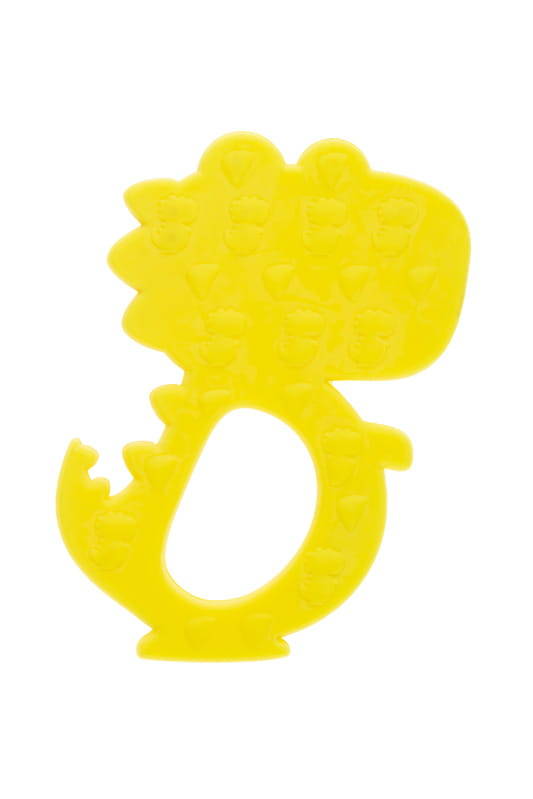 Bocioland Dino silikonové kousátko - žluté