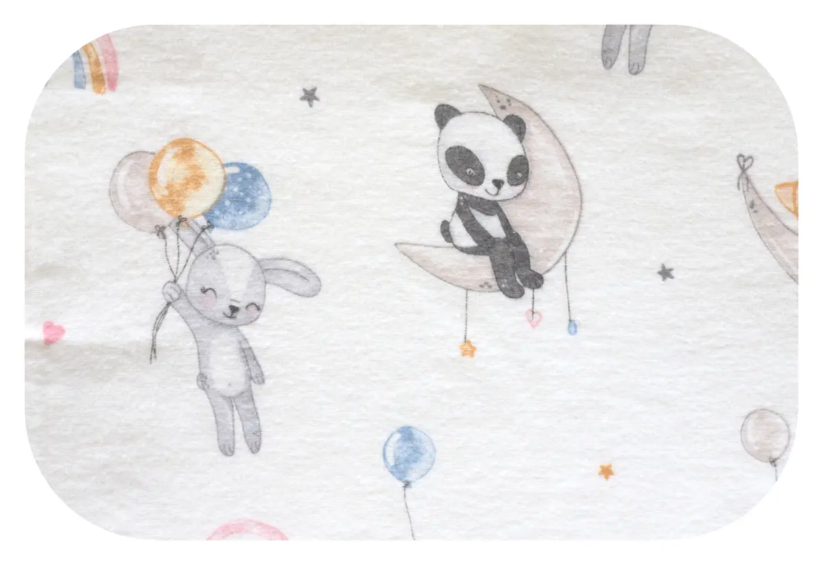 Flanelove plienky Egakids 70x80 - Liška panda na Měsíci