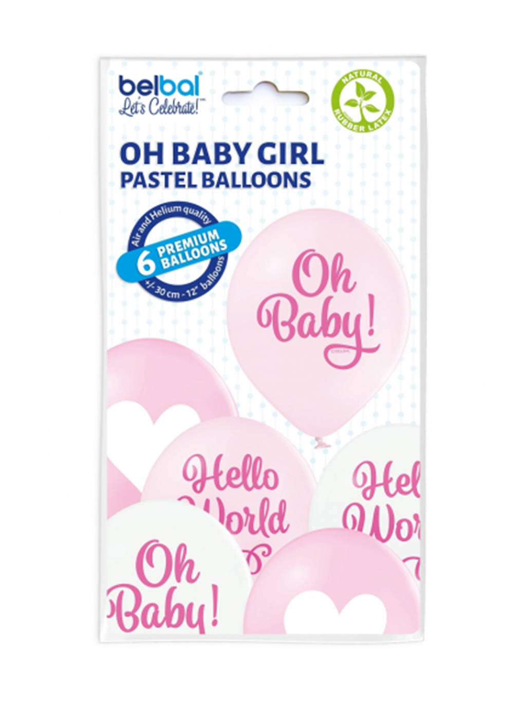 Oh Baby Girl pastelové balónky - dívka