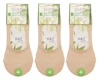 3x dámské ponožky Bamboo Feet Beige