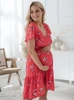 Lovely Dress těhotenské a kojící šaty, korálové, krátké rukávy