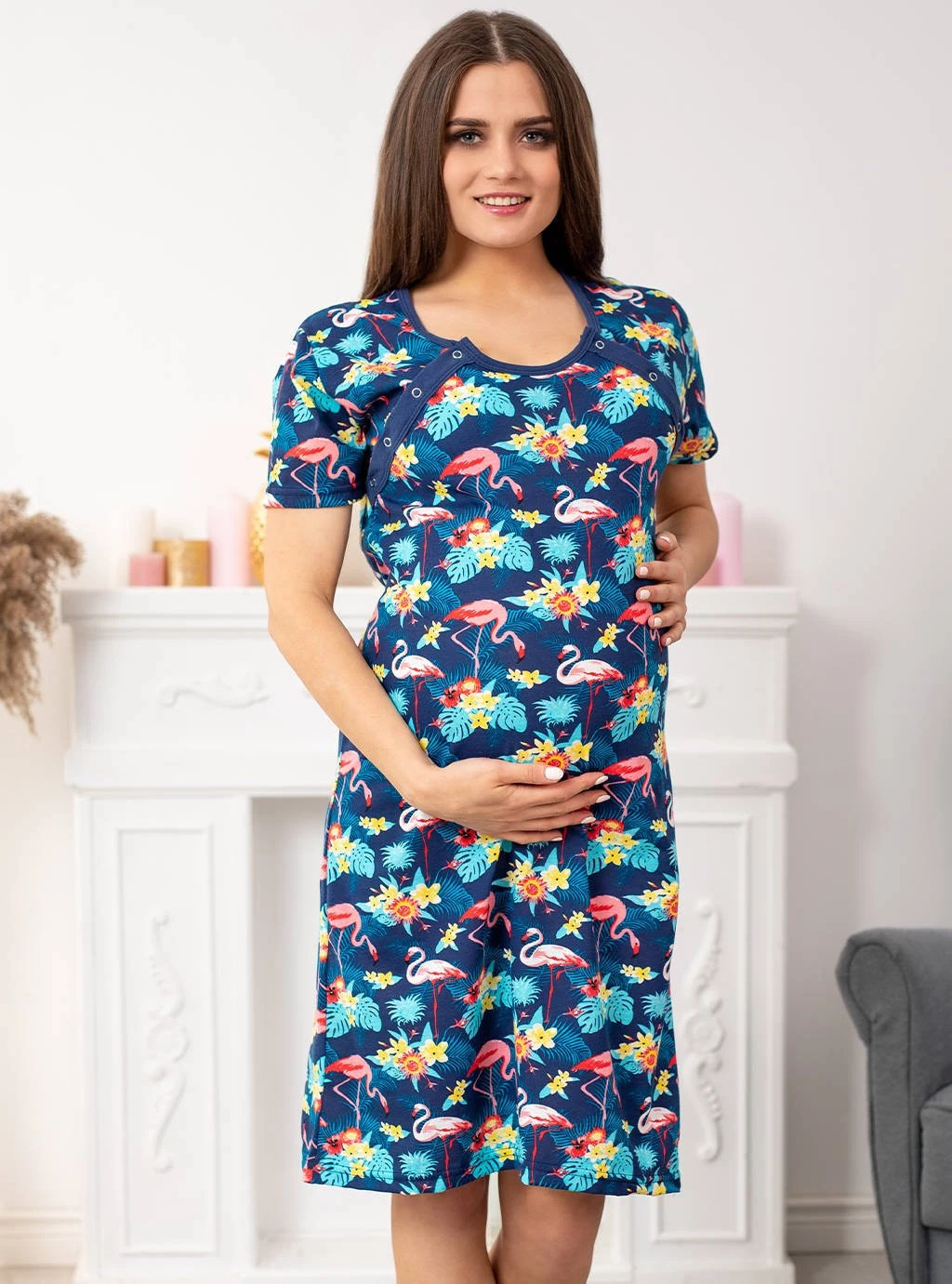 Těhotenská košilka Bahama Flamingos