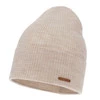 Dámská podzimní, zimní čepice, béžová, 100% merino vlněná, Flerra