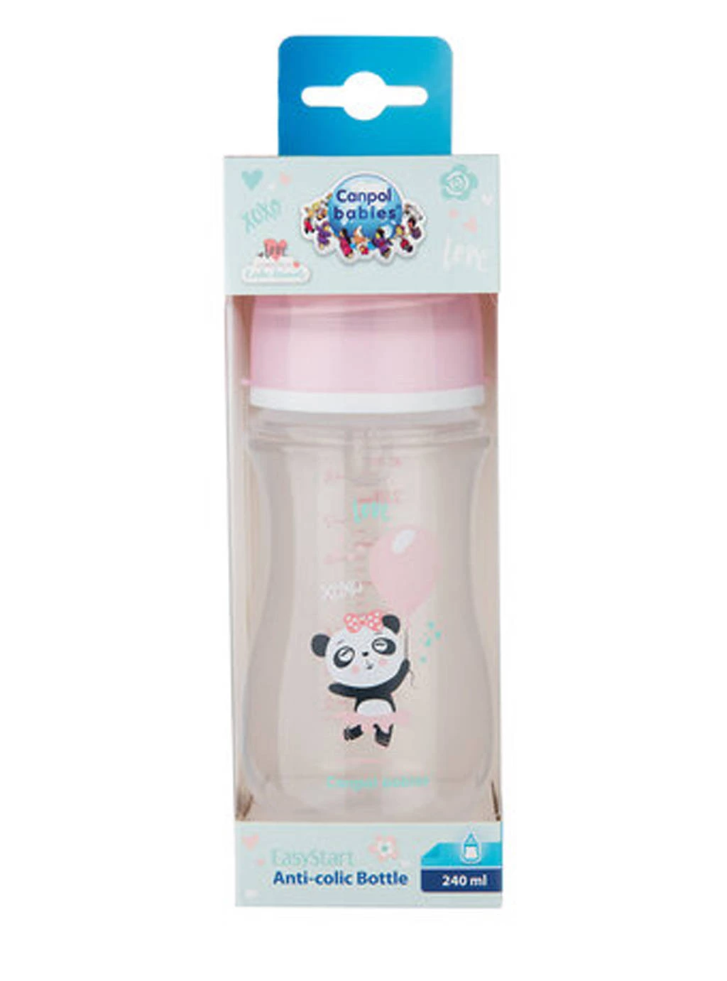 Canpol Exotic Animals láhev proti kolice 240 ml - Panda
