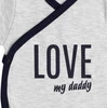Obálkové kojenecké body LOVE MY DADDY - Šedá