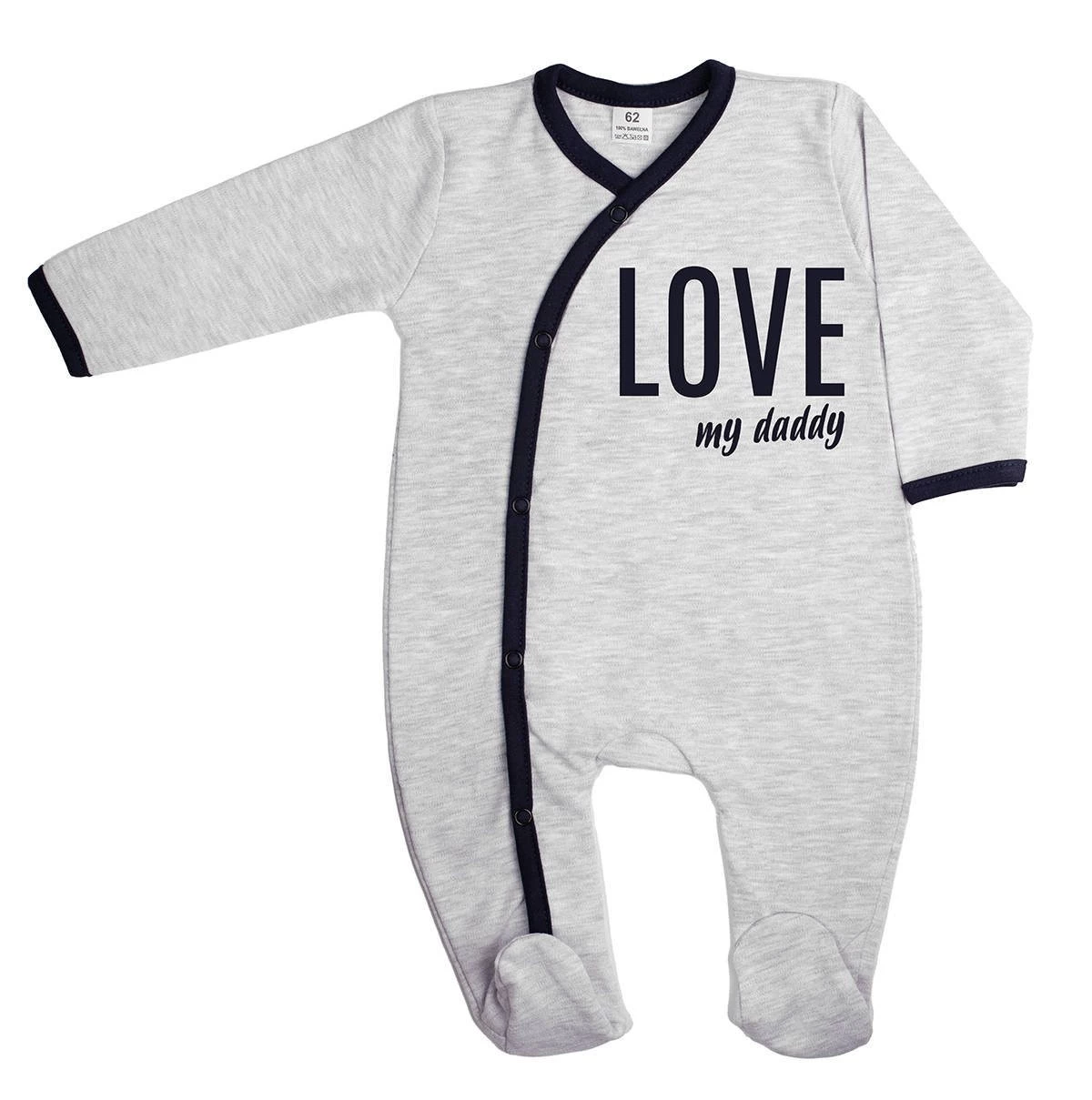 Dětský župan LOVE MY DADDY- šedý