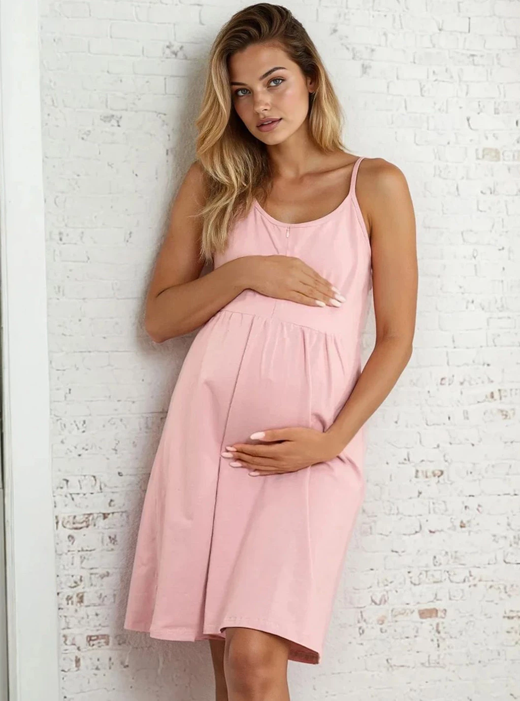 Těhotenská košile Merry - Dirty pink