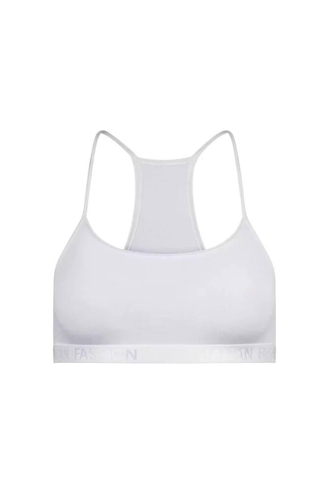 Dívčí podprsenka Nikola s úzkými ramínky, bílá