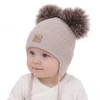 Chlapecká zimní čepice, béžová, 100% merino vlněná, podšitá vlněným polarem, Tambor