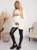 Těhotenské legíny z ekokůže Tatiana - Černé