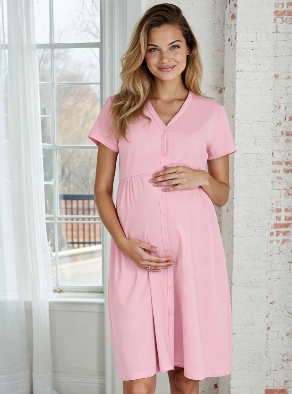 Těhotenská košile Laura - špinavě růžová