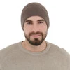Pánská jarní/zimní čepice hnědá 100% extra fine merino vlněná Memfis