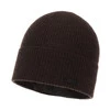 Pánská podzimní/jarní čepice hnědá 100% extra fine merino vlněná Fleur