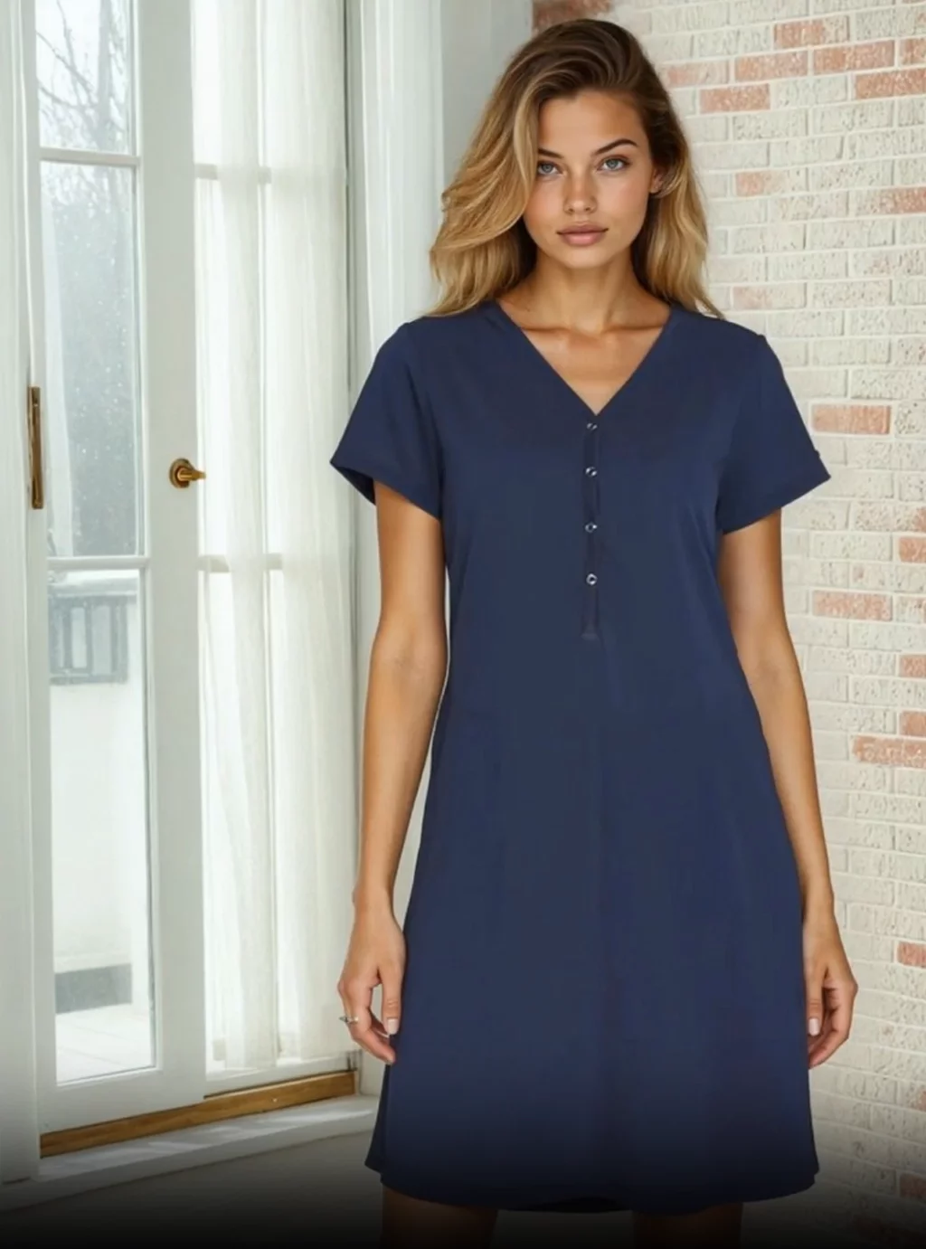 Těhotenská košile Sleeping Stars II - tmavě modrá