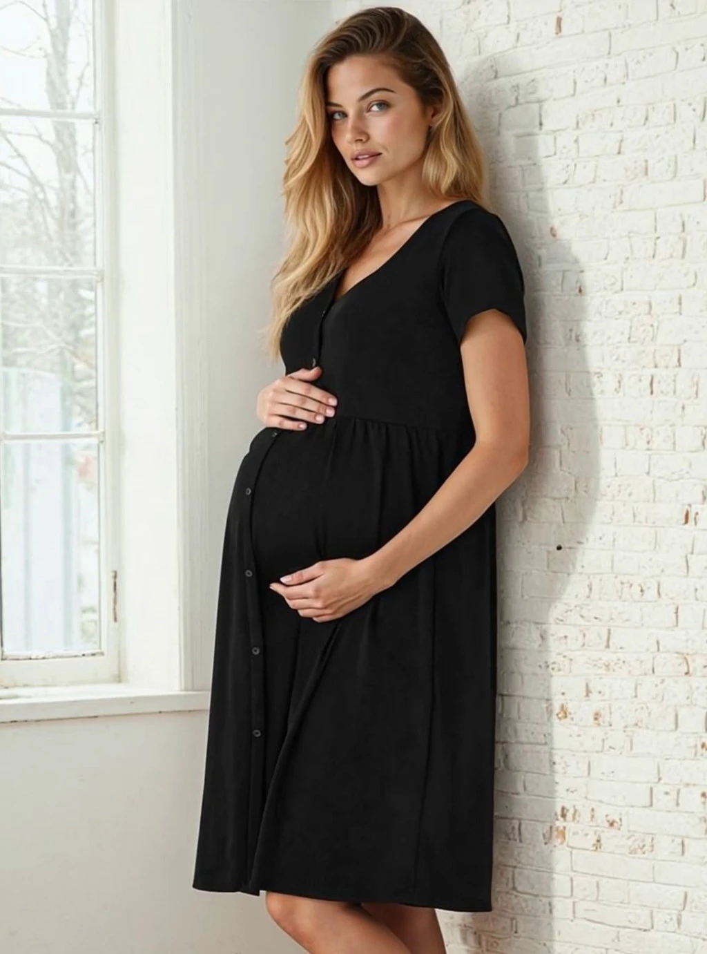 Těhotenská košile Laura - špinavě růžová