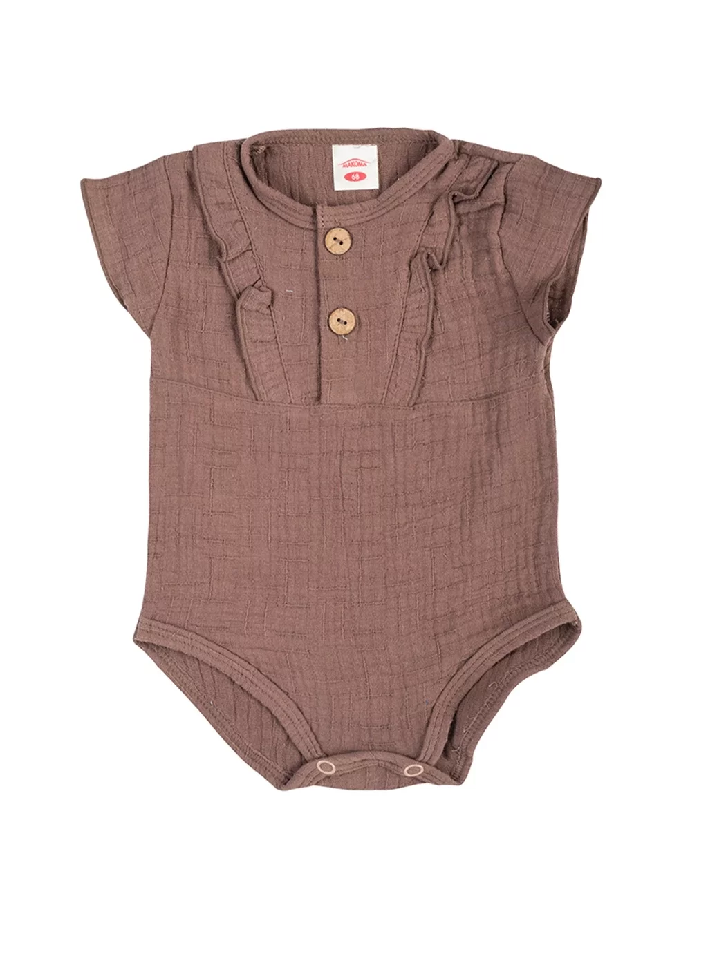 KR Bamboo Muslin Girl Baby Body - Choco