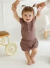  KR Bamboo Muslin Girl Baby Body - Choco