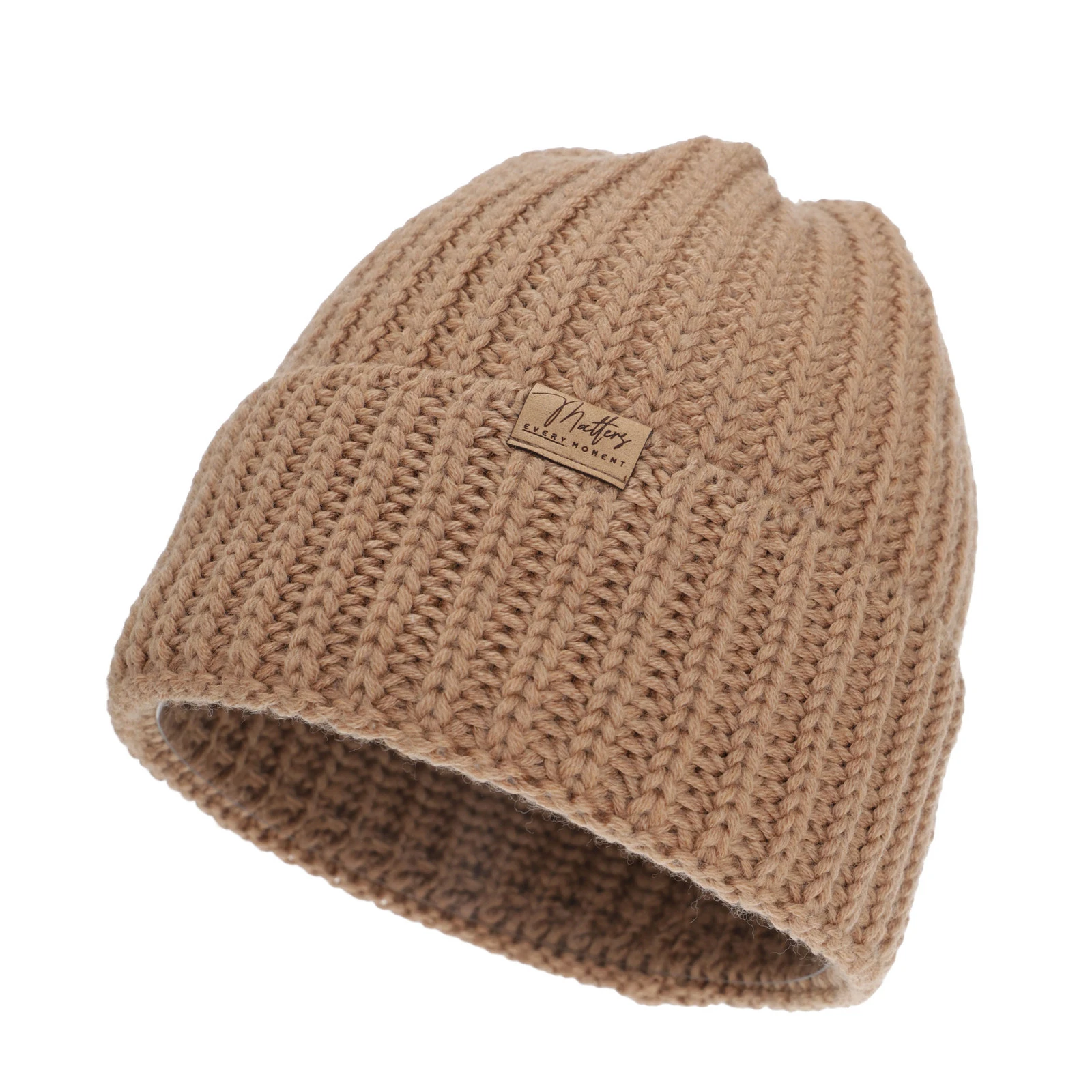 Dámská zimní čepice, zimní, hnědá, 100% merino vlněná, Lano