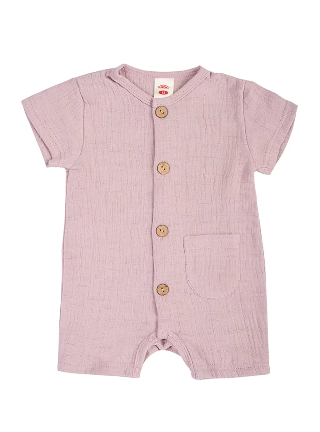 Prostě mušelínové dětské romper - Ecru