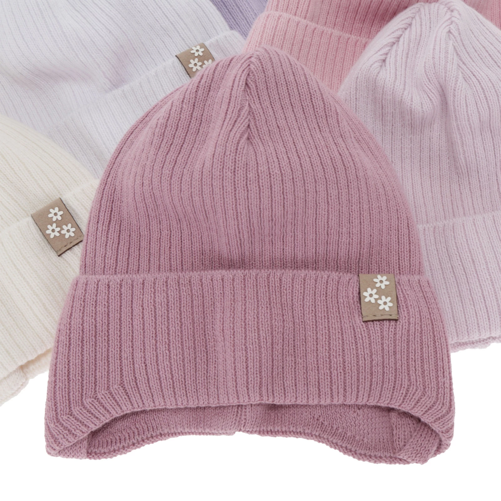 Dívčí podzimní/jarní čepice, béžová, zavazovací, 100% bavlna, Lunara