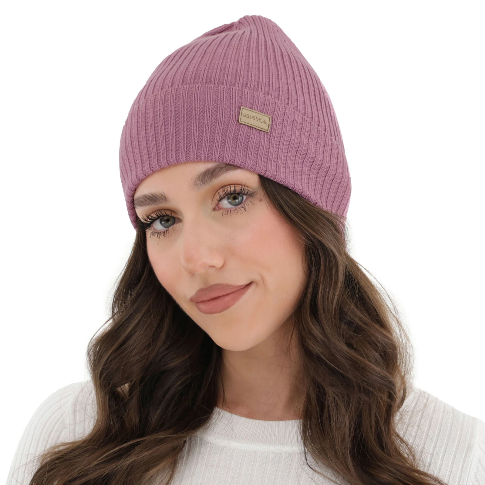 Dámská jarní/zimní čepice fialová 100% extra fine merino vlněná Sophie