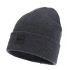Pánská zimní čepice, dvouvrstvá, šedá, 100% merino vlněná, Flims