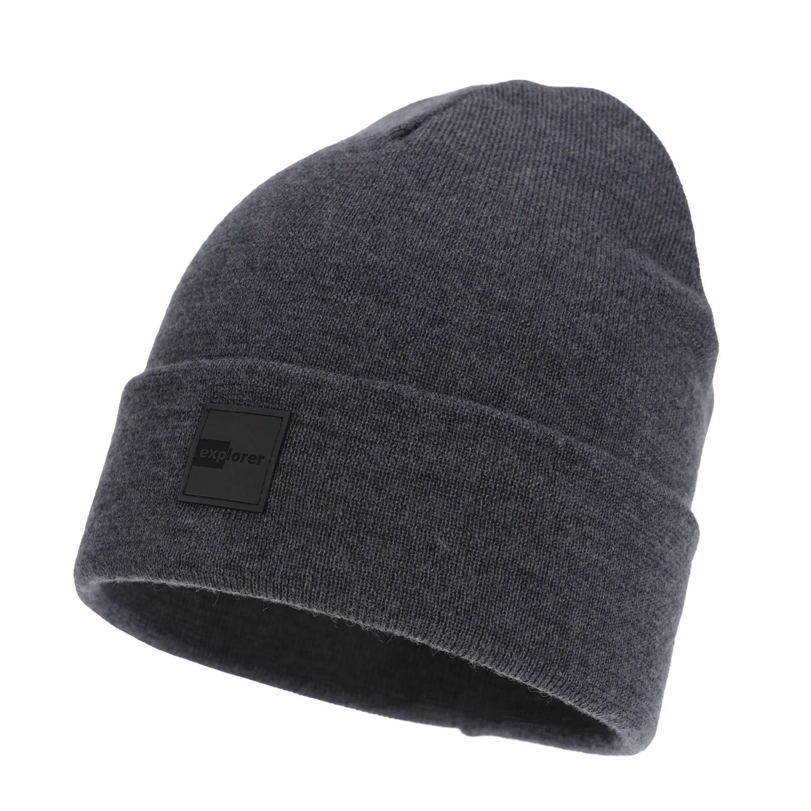Pánská zimní čepice, dvouvrstvá, šedá, 100% merino vlněná, Flims