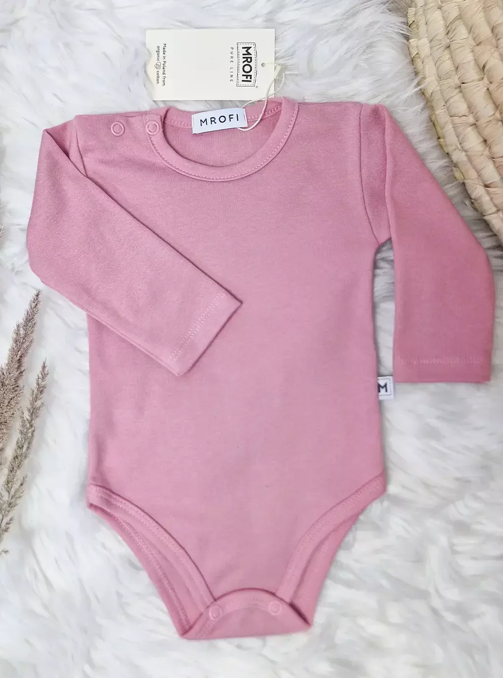 Dětské body s dlouhým rukávem - barva Cherry Shake