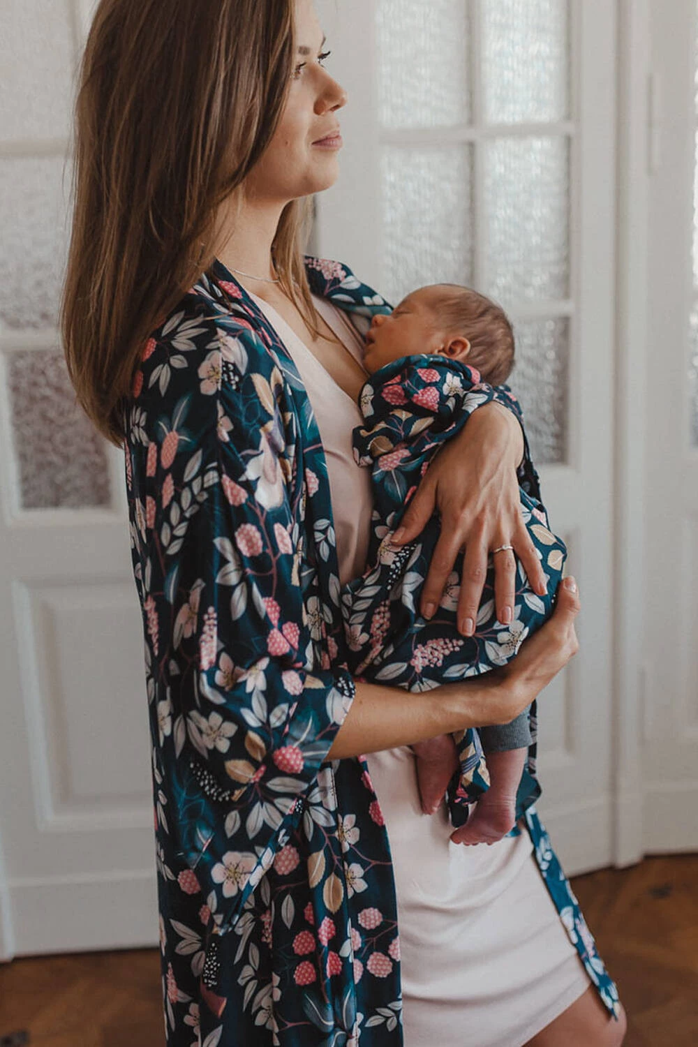 Těhotenský župan lesní bambus