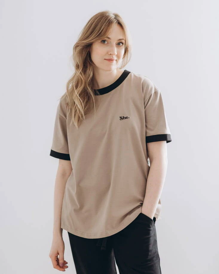 Tričko SHE coffee s černou