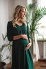  Lovely Dress Midi těhotenské a kojící šaty, 3/4 rukáv, lahvově zelená
