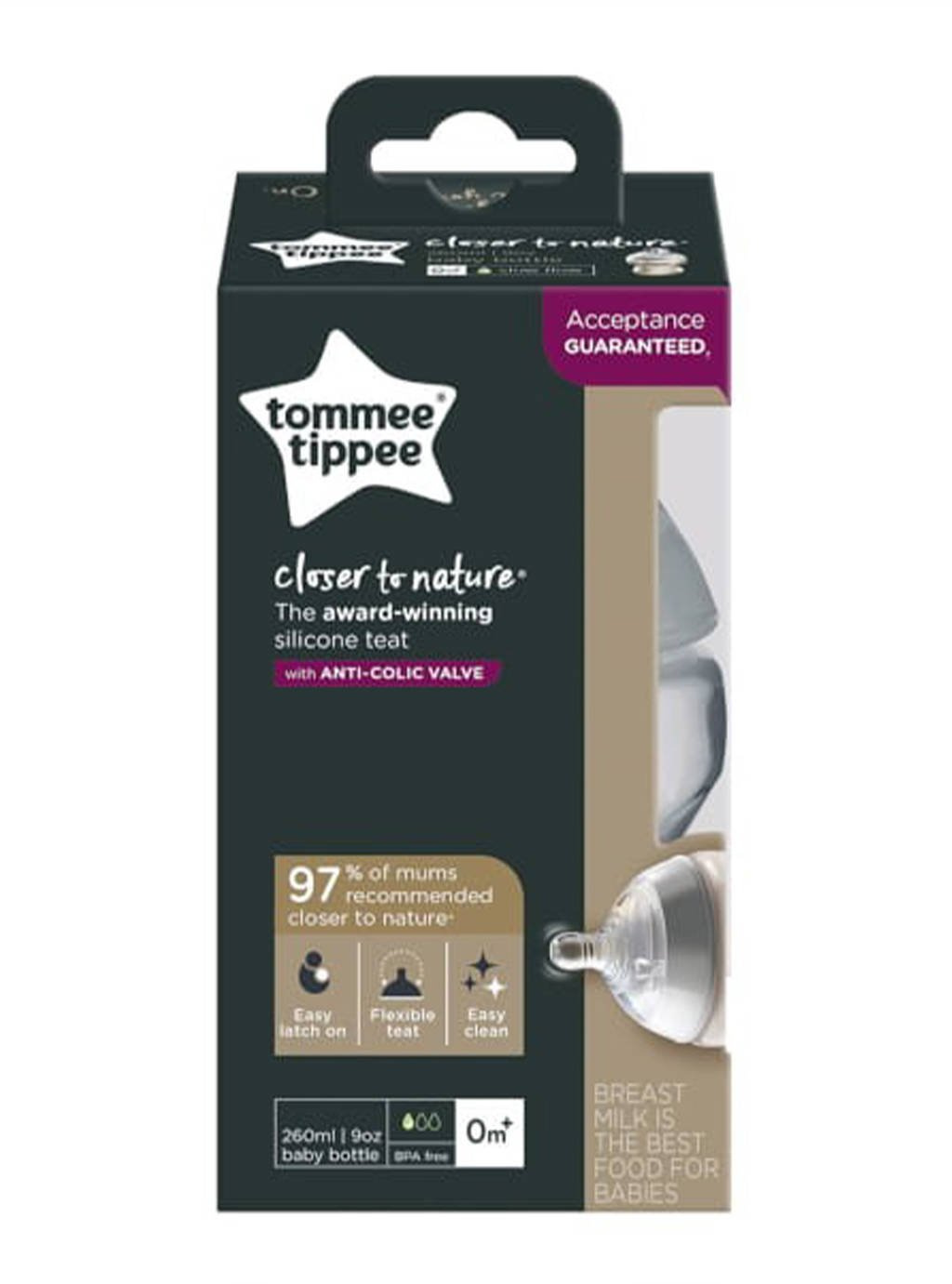 Tomme Tippe Closer Nature Láhev proti kolice 260 ml