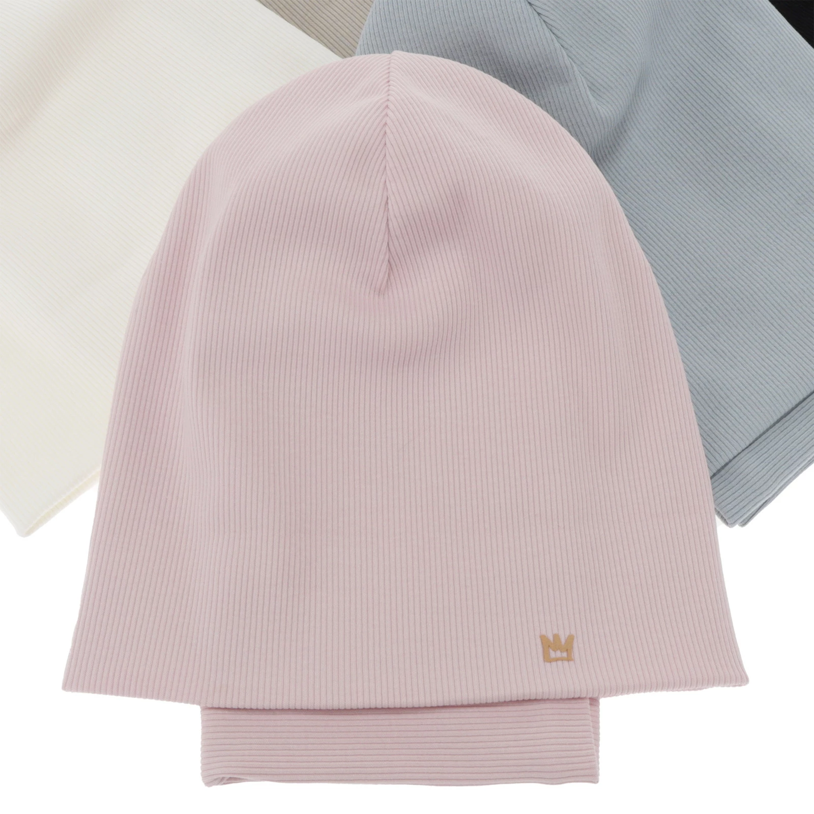 Komplet podzimní, jarní dívčí: čepice a tunel, bavlněný, béžový, Carina