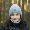 Komplet zimní dívčí: čepice a tunel černý Tasha