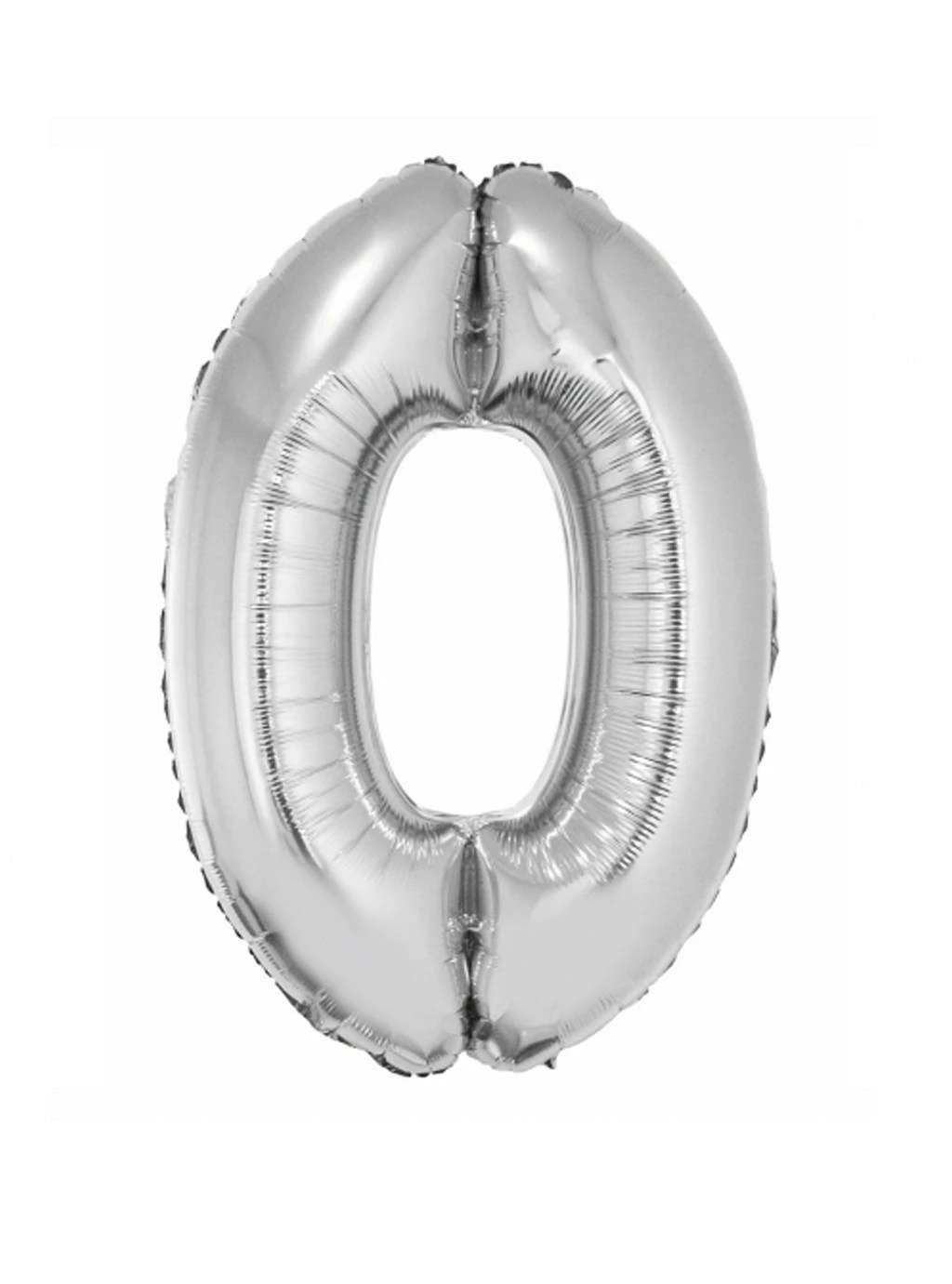 Stříbrný balónek Smart s číslem "0" -76 cm