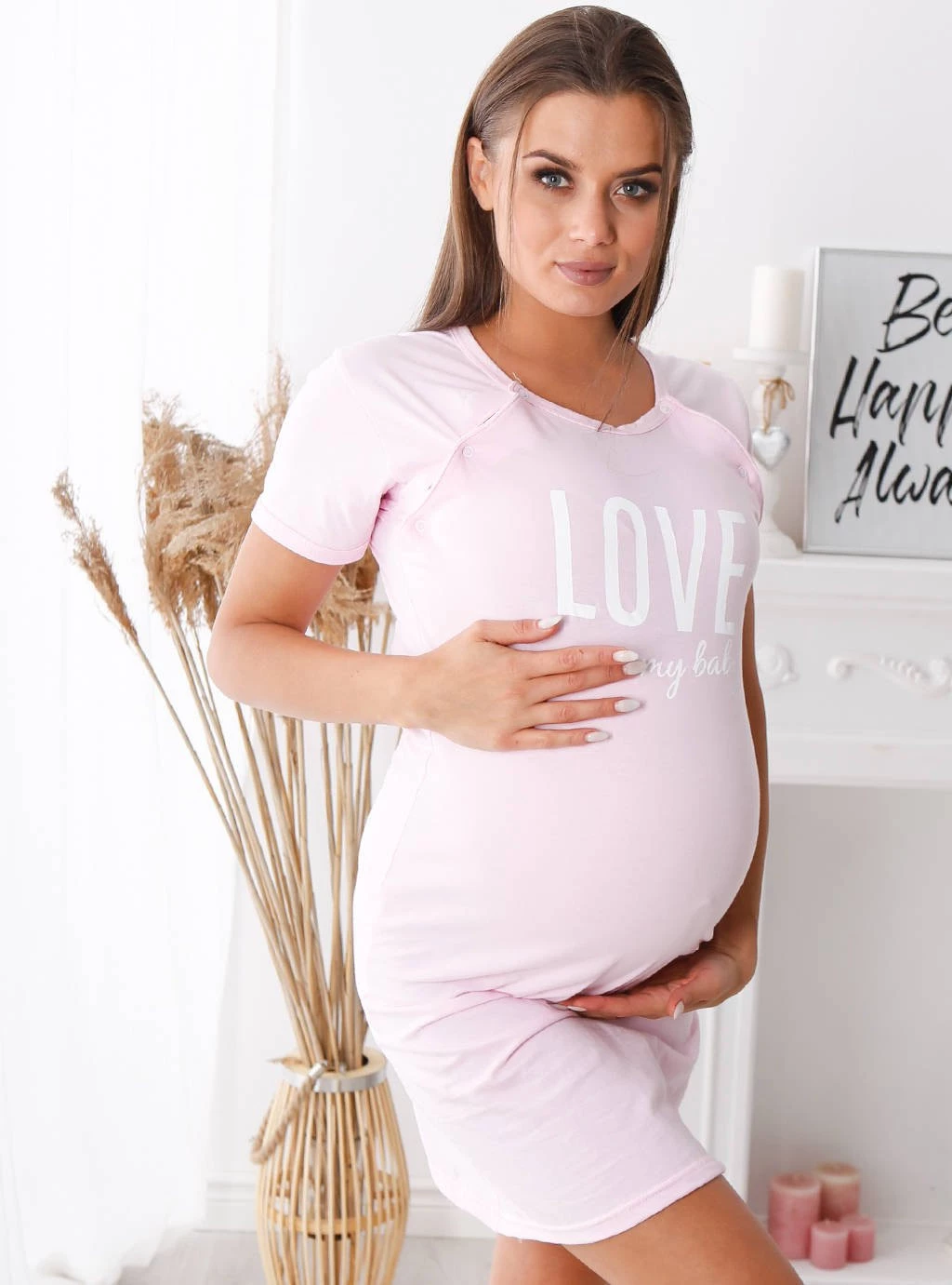 Těhotenská košile Love my Baby - Pink