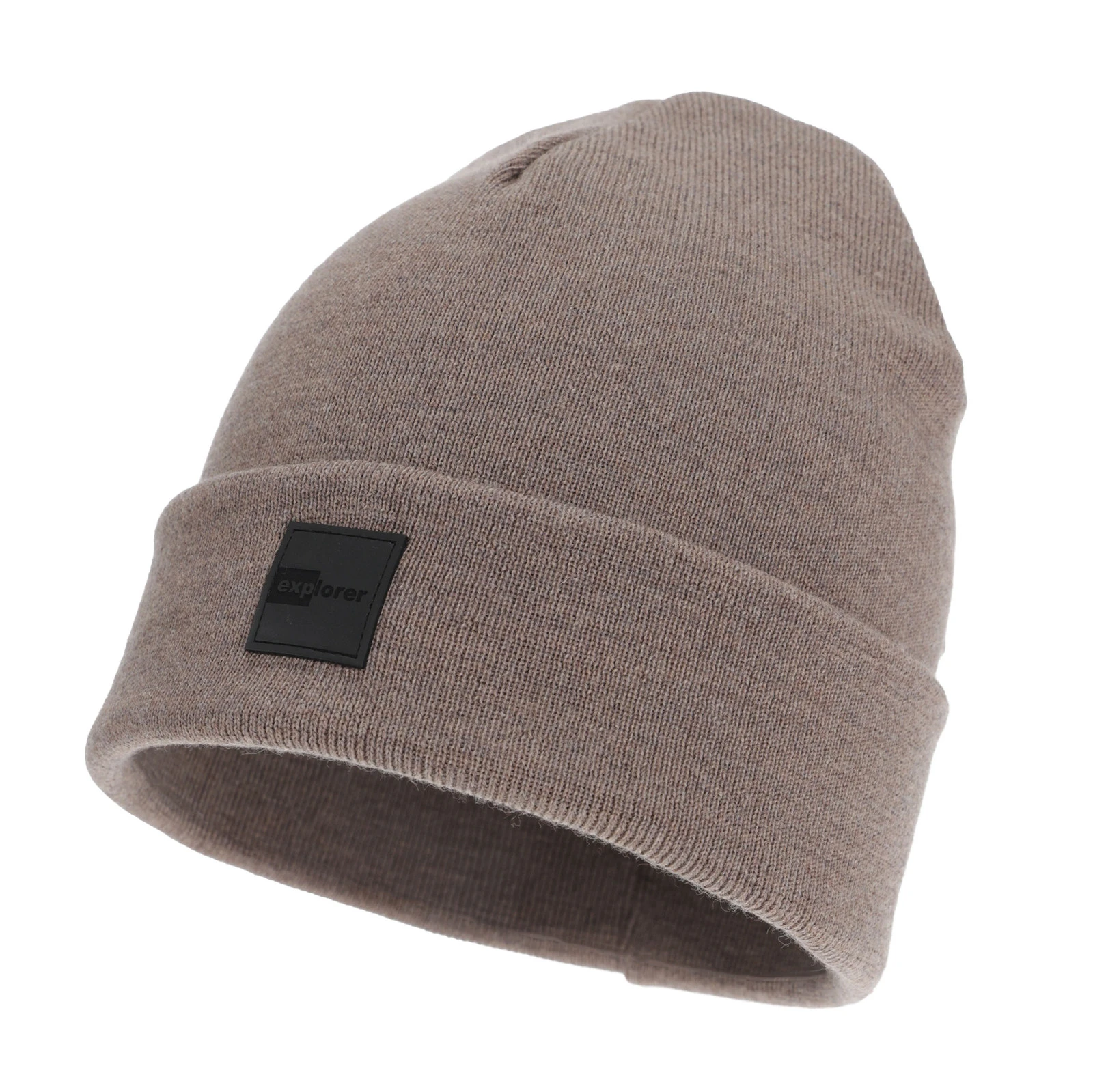 Pánská zimní čepice, béžová, dvouvrstvá, 100% merino vlněná, Flims