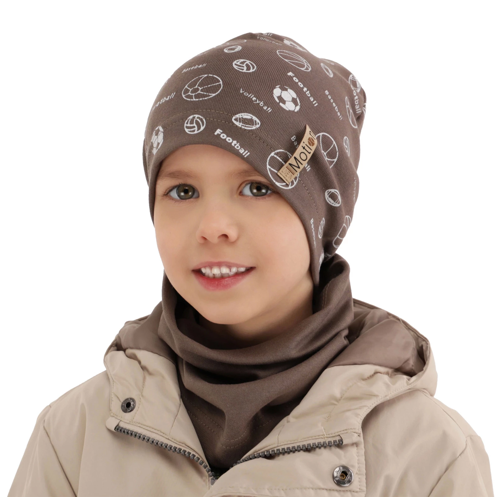 Komplet podzimní/jarní chlapecký: čepice a tunel černý Paolo