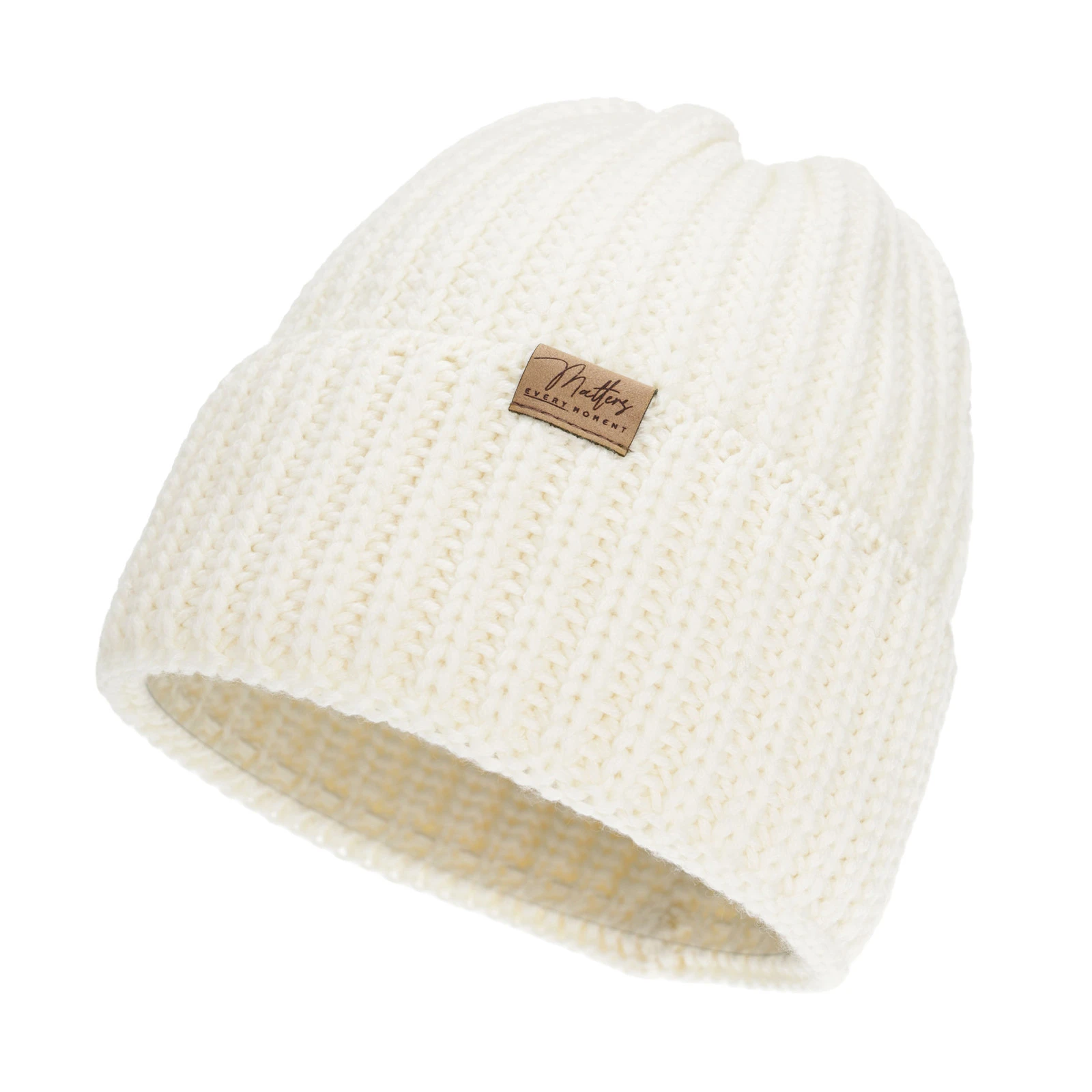 Dámská zimní čepice, krémová, 100% merino vlněná, Lano