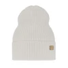 Dámská jarní/zimní čepice bílá 100% extra fine merino vlněná Sophie