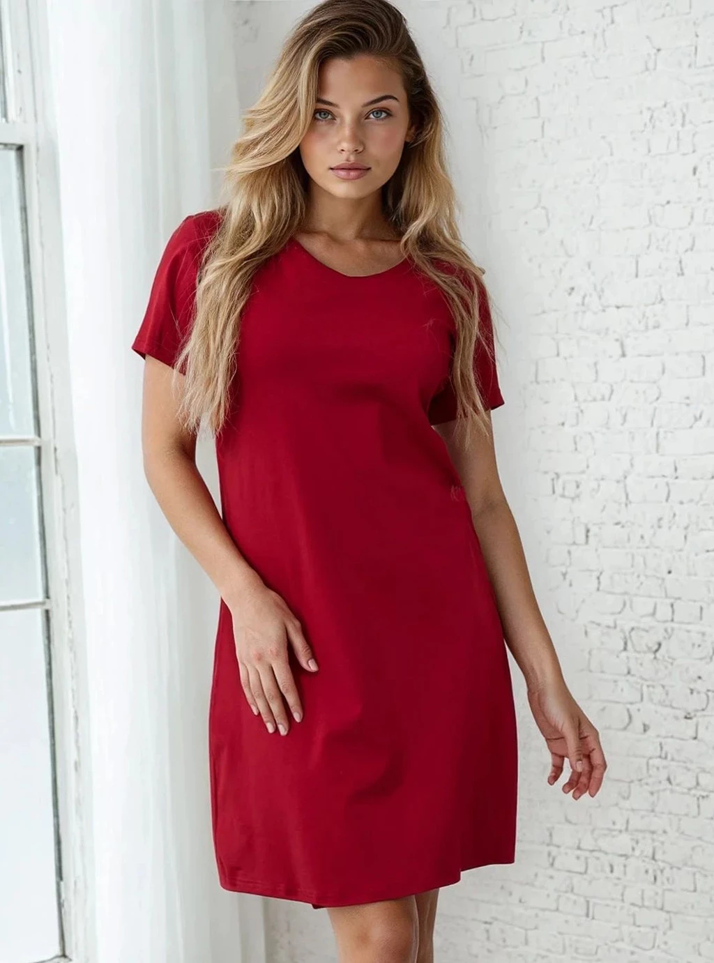 Těhotenská košilka Kamila - bordó