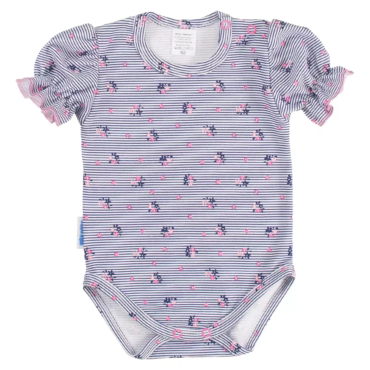 Dětská kombinéza květiny na pruhy