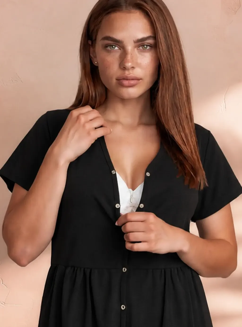 Těhotenská košile Laura - špinavě růžová