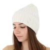 Dámská zimní čepice bílá 100% extra fine merino vlněná Ariga