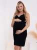  Těhotenská košile Afrodyta na ramínka - černá