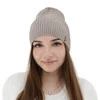 Dámská jarní, podzimní čepice, , s bavlnou, béžová, Mirona