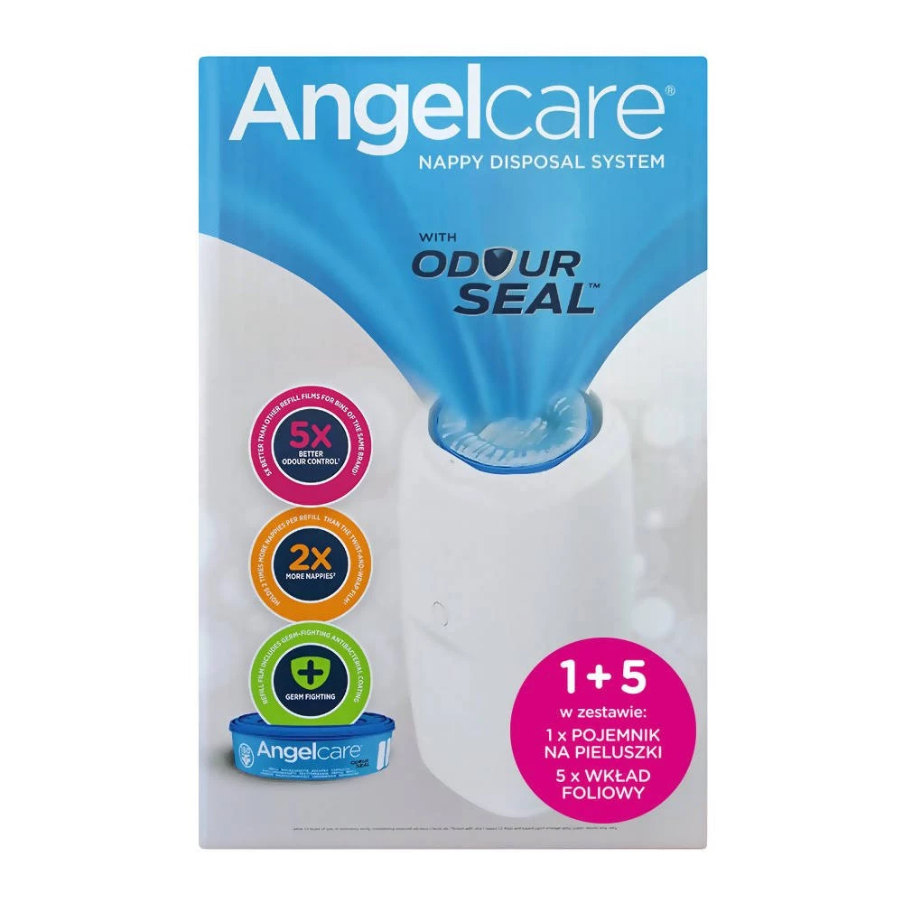 Angelcare Odpadkový koš na pleny + 5 vložek