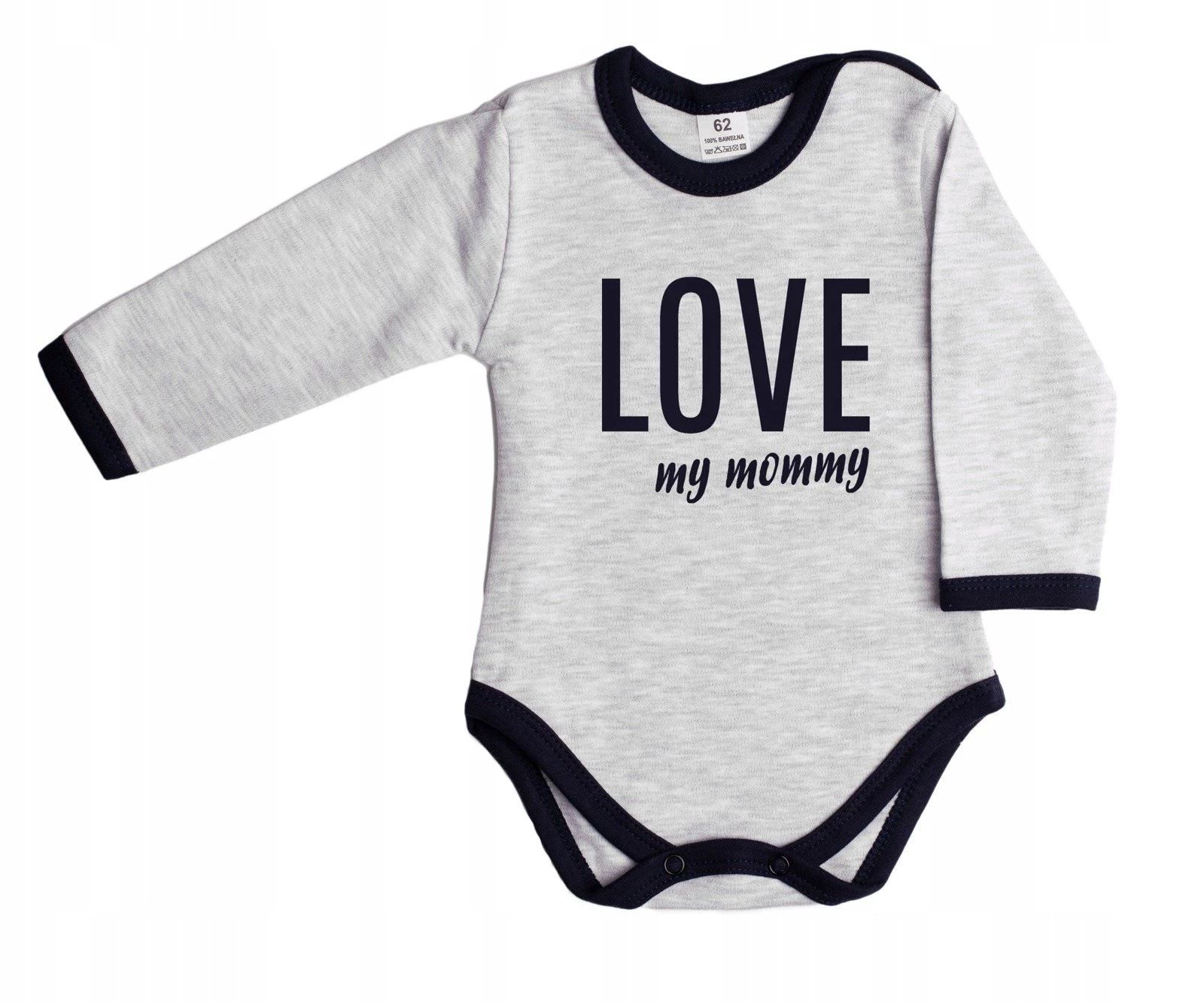 Šedé kojenecké body Love Mommy